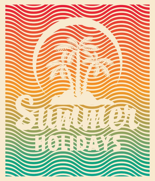 cartel de viaje de vacaciones de verano