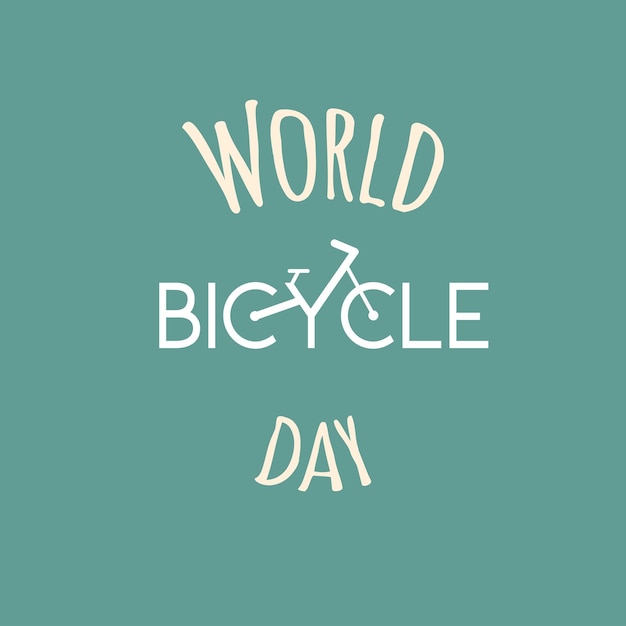 Vector cartel vintage del día mundial de la bicicleta