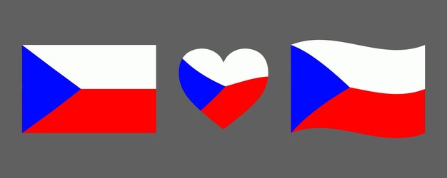 Los carteles de la bandera checa establecen el Día de la Independencia de la República Checa Símbolos nacionales para las fiestas de la República Checa