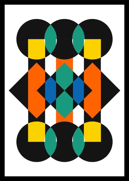 Carteles de diseño geométrico retro mínimo Decoración de pared de arte contemporáneo Formas geométricas fondo de portada de cartel