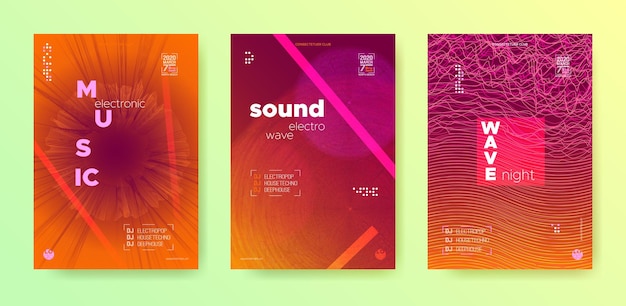 Carteles de edm para festival de musica electronica