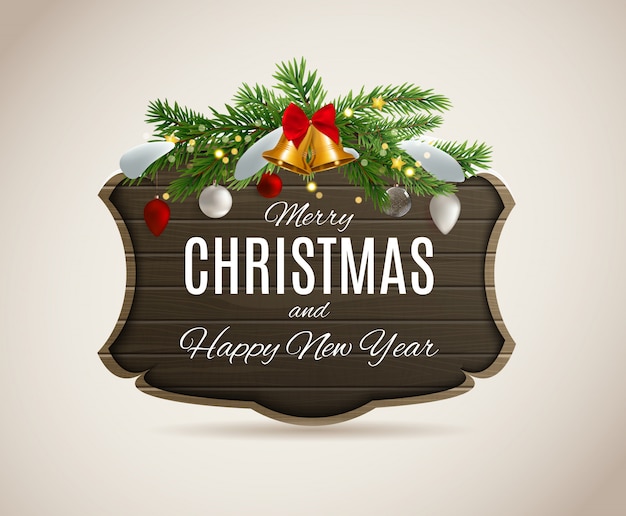 Carteles de feliz navidad y próspero año nuevo.