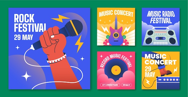 Los carteles de los festivales de música