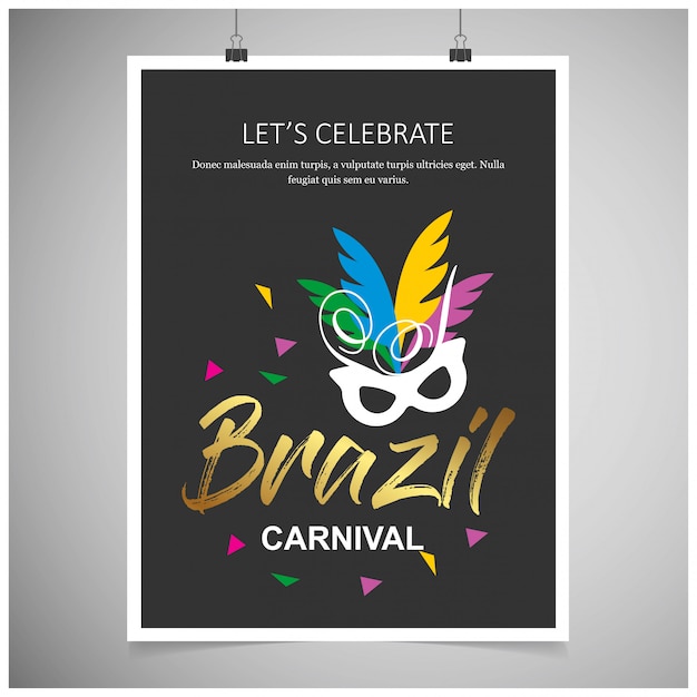 Carteles festivos de carnaval.