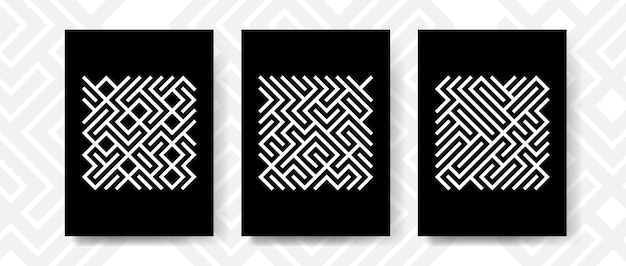 Carteles minimalistas vectoriales con formas geométricas figuras gráficas diseño moderno diseño Bauhaus
