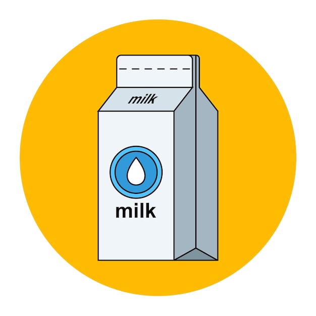 Cartón de leche de cartón blanco