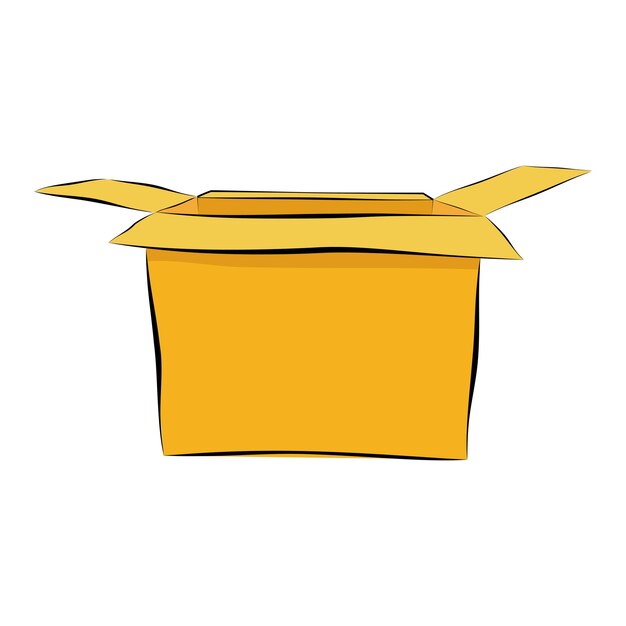 cartón simple dibujo a mano boceto garabato vector blanco