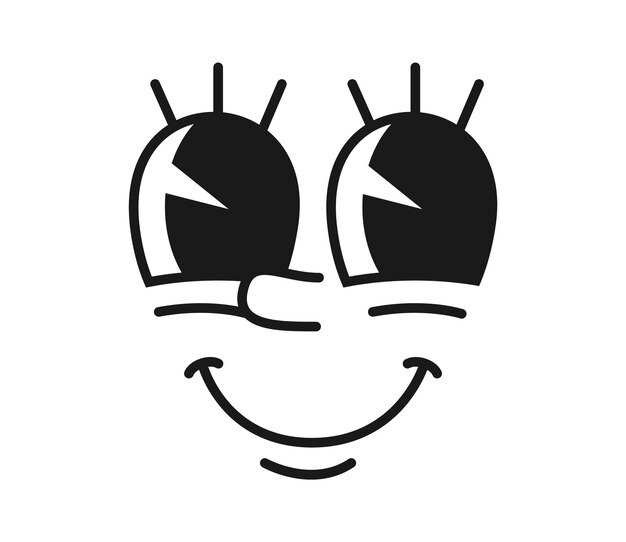 Cartoon cómico cara graciosa ojo gracioso emoción linda