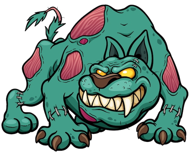 Cartoon dog zombie