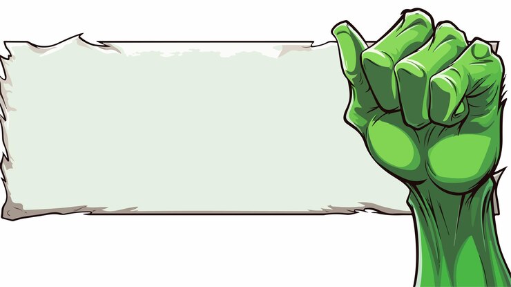 Vector cartoon green zombie halloween monster claw hand (la mano de las garras del monstruo de halloween)