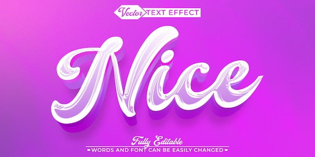Cartoon Nice Vector Efecto de texto de objeto inteligente totalmente editable