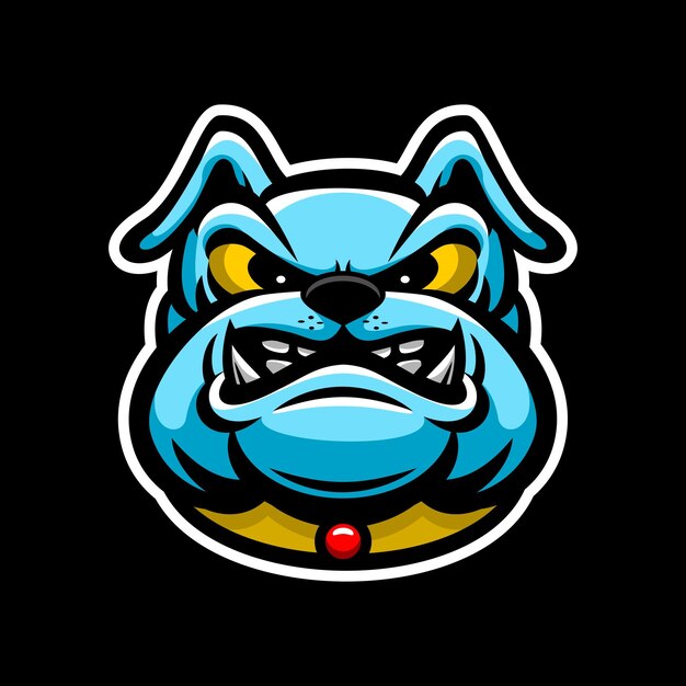 cartoon perro cabeza vector diseño vector bulldog