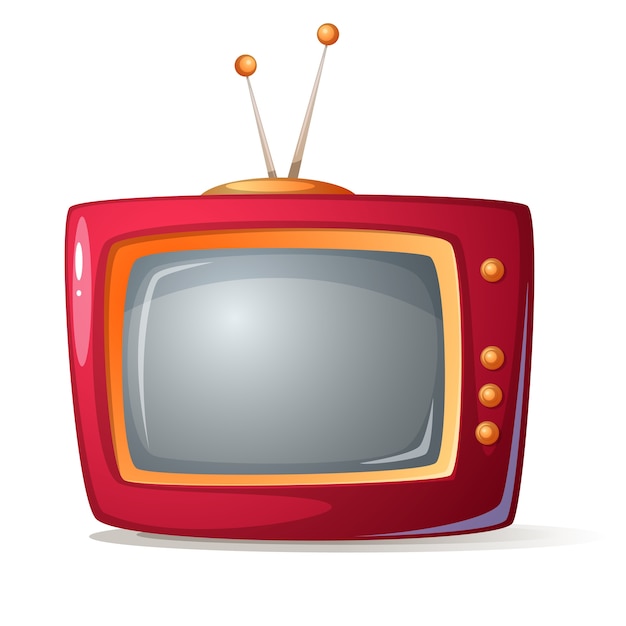 Cartoon red tv