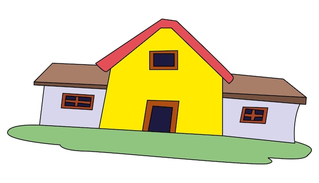 Casa aislada sobre un fondo blanco