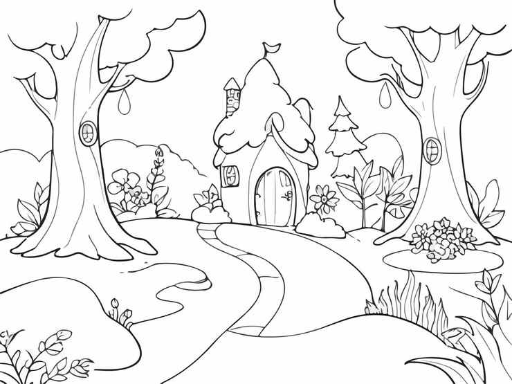 una casa en el bosque