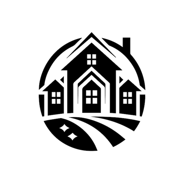 una casa con una casa en la parte superior de ella