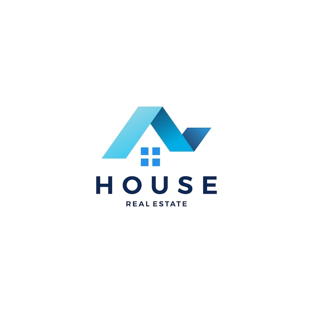 Casa casa techo hipoteca inmobiliaria cinta logotipo