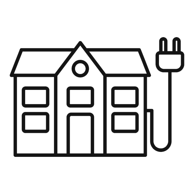Casa consumo inteligente icono contorno vector Cuidado del dinero Conservación de recursos