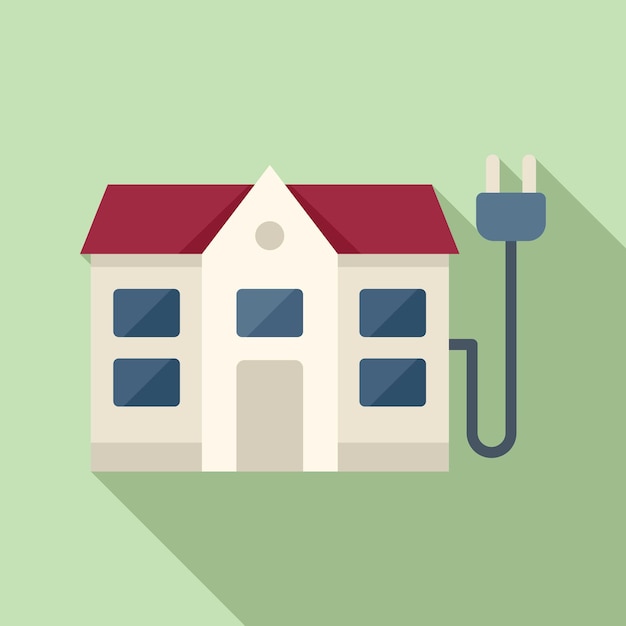 Casa consumo inteligente icono vector plano Cuidado del dinero Conservación de recursos