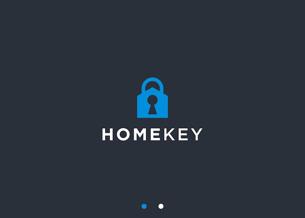 casa con diseño de logotipo clave ilustración de silueta vectorial
