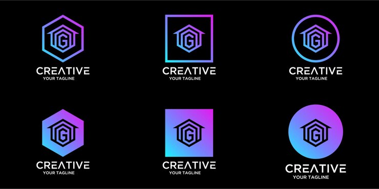 Vector casa de diseño de logotipo combinado con diseño de plantilla de letra g