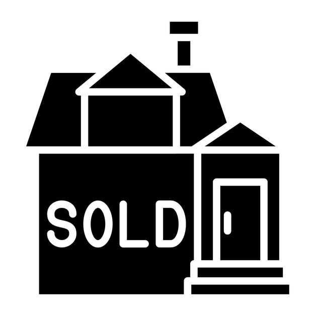 Casa de diseño vectorial vendida estilo icono