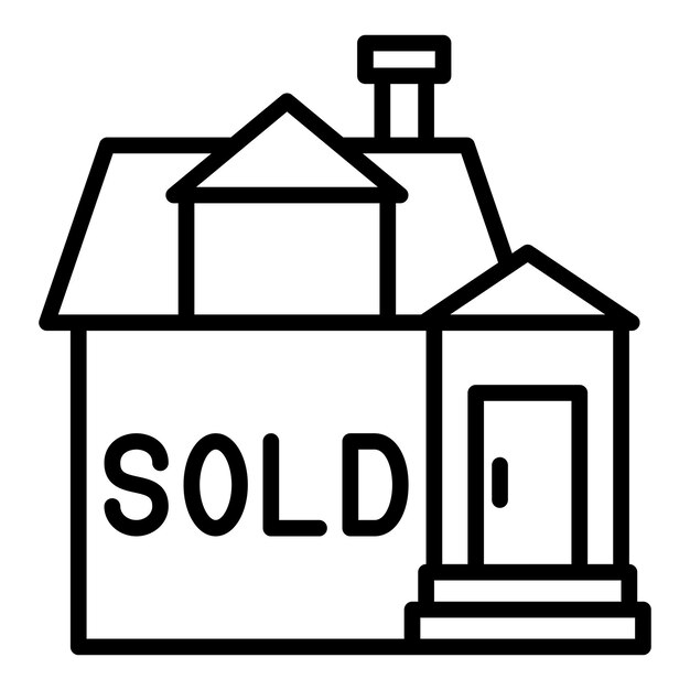 Casa de diseño vectorial vendida estilo icono