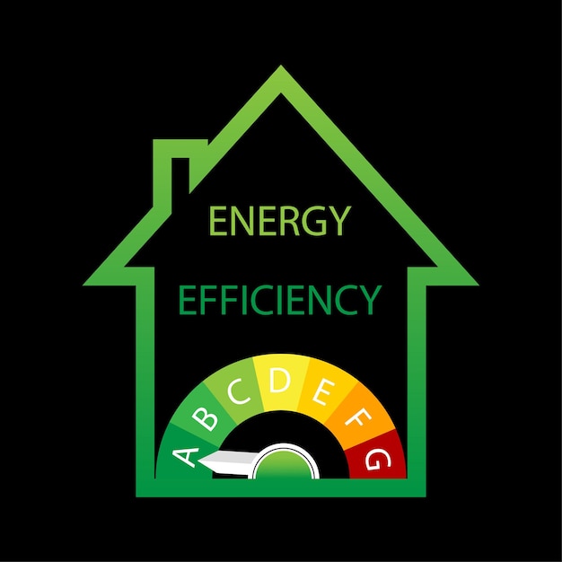 Vector casa de energía. gráfico de energía ilustración vectorial 3d. concepto de gráfico. ilustración vectorial imagen de archivo.