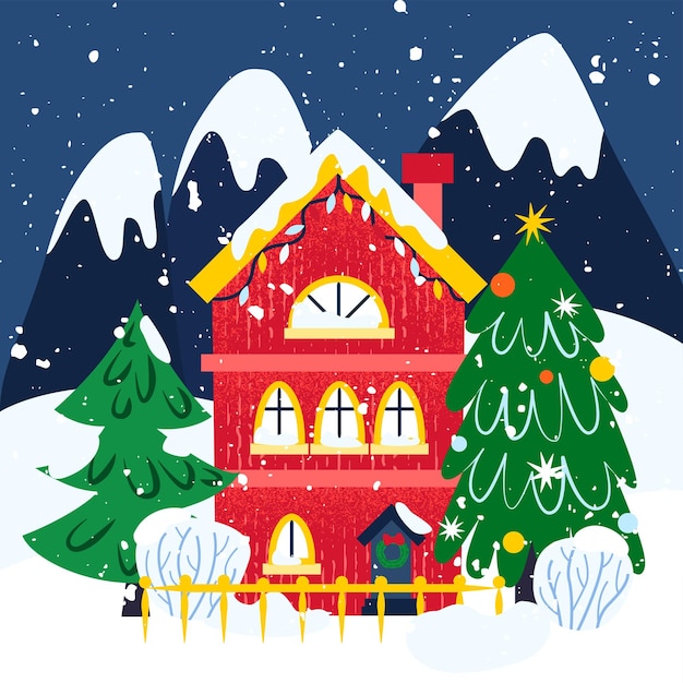 La casa de invierno de la noche