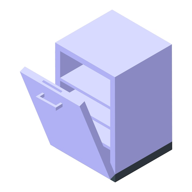 Casa lavavajillas icono isométrico vector reparación cocina servicio hombre