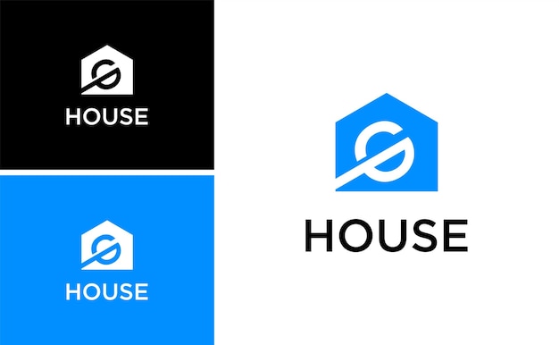 Casa letra G logotipo empresa contratista hogar logotipo vector inmobiliario agente financiero de negocios corredor