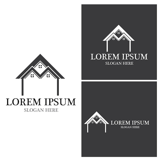 Casa Logotipo Casa Inmobiliaria Negocio Construcción de viviendas