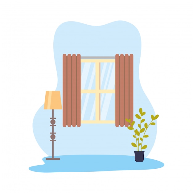 Vector casa lugar escena aislada icono vector ilustración diseño