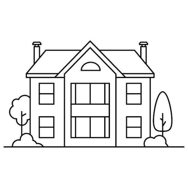 casa moderna de los suburbios
