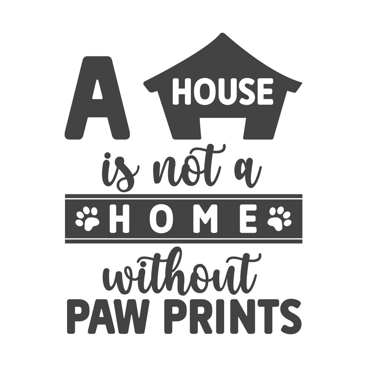 Vector una casa no es un hogar sin huellas de patas