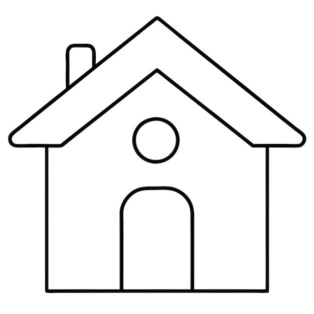 Una casa con una nube en el cielo y una casa con una casa en la parte superior