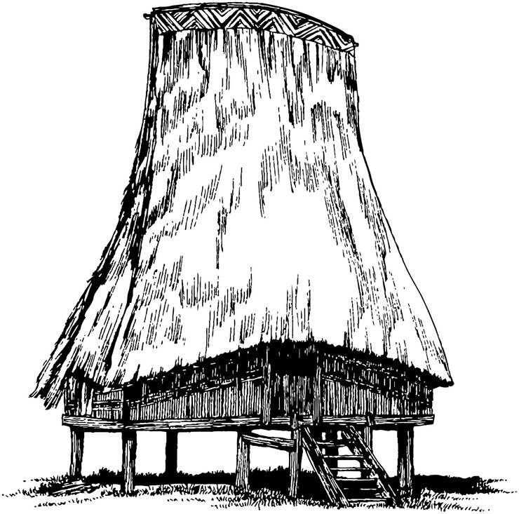 Vector la casa de palos de maloca