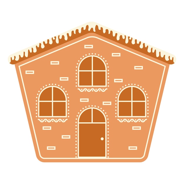 Casa de pan de jengibre de Navidad Vector illustration1