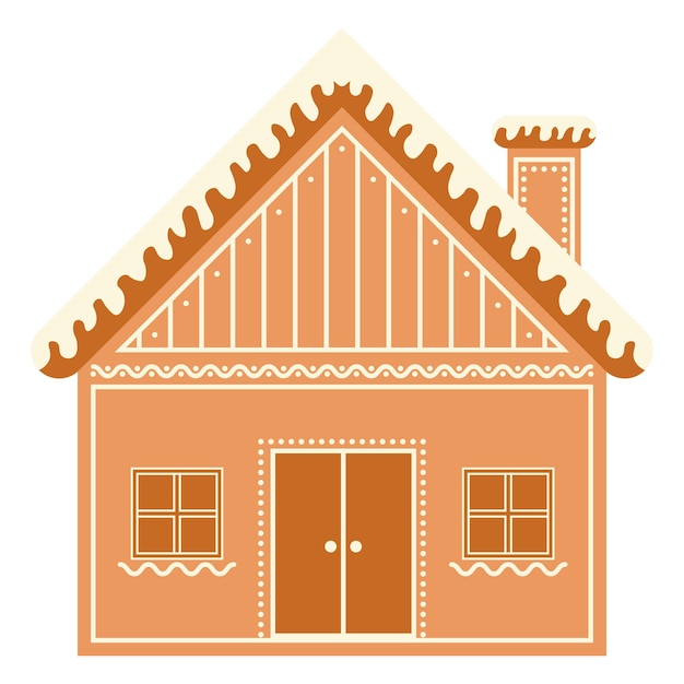 Casa de pan de jengibre de Navidad Vector illustration1