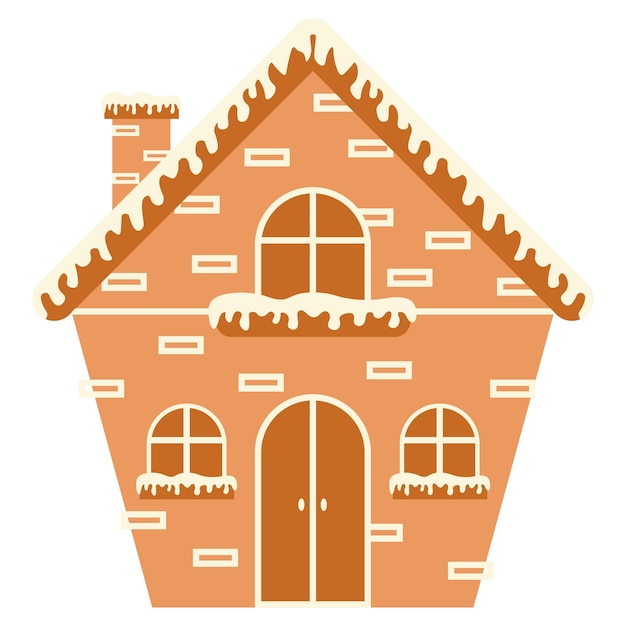 Casa de pan de jengibre de Navidad Vector illustration1