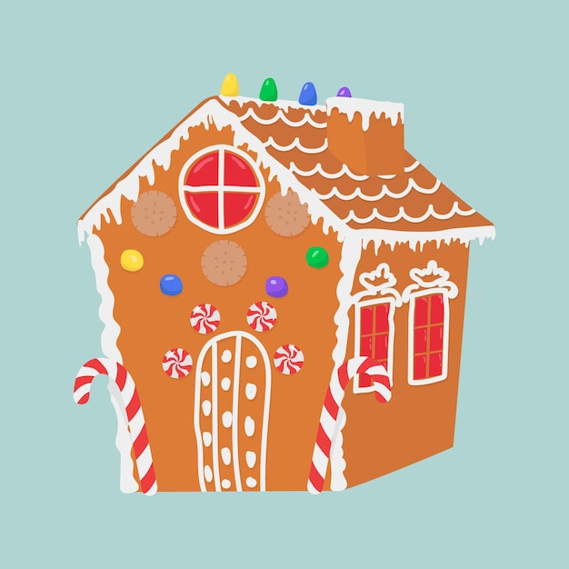 Casa de pan de jengibre vectorial