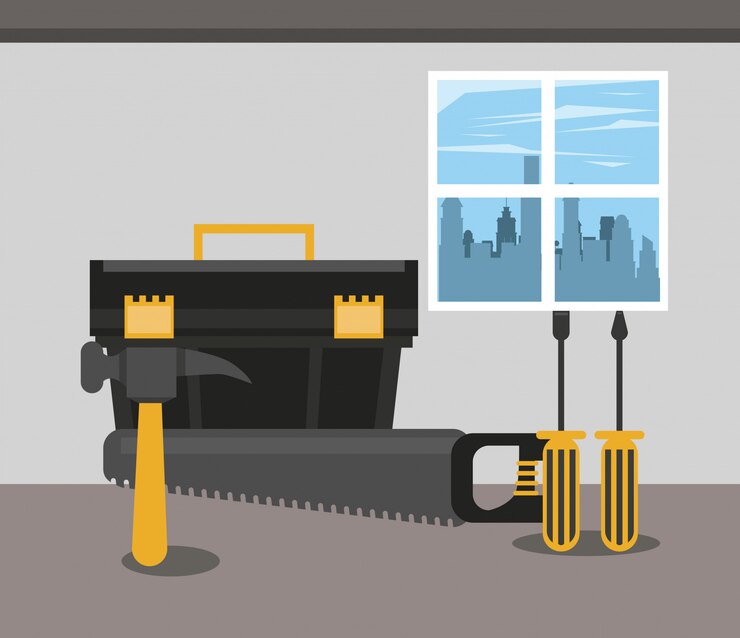Vector casa en renovacion