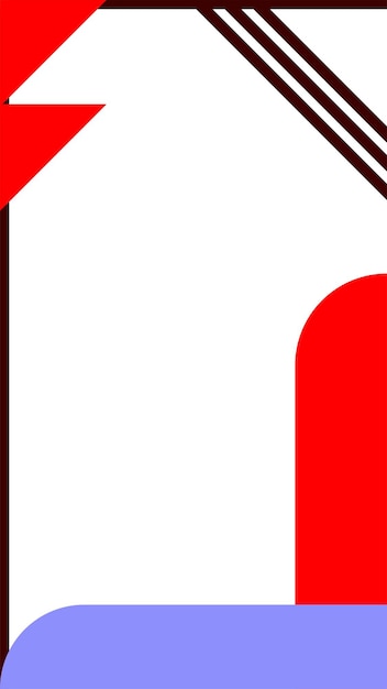 Una casa roja y blanca con techo rojo y un reloj en la parte superior.