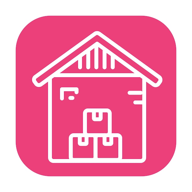 una casa roja con un fondo rosa que tiene un techo que dice una cita