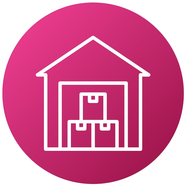 una casa rosa con un círculo rosa en la parte delantera