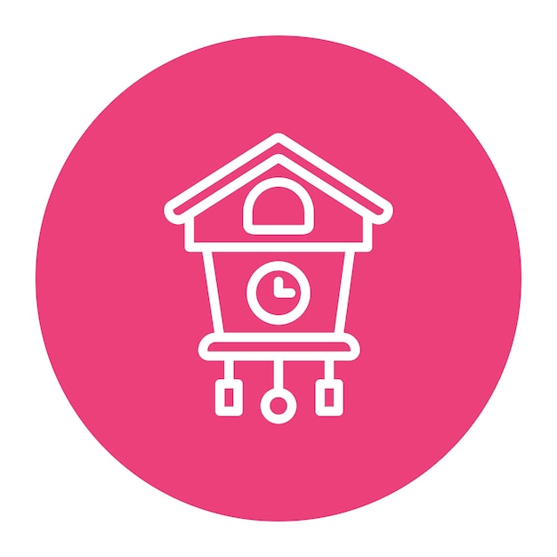 una casa rosa con un fondo rosa y un círculo rosa en la parte inferior