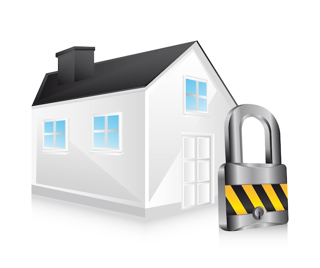 Casa de seguridad, casa con candado.