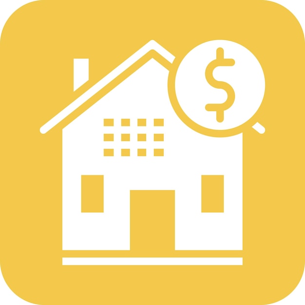 una casa con un signo de dólar en ella que dice dólar