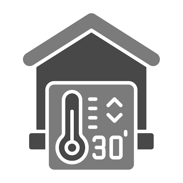 una casa con un termómetro en ella