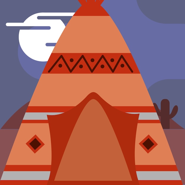 Vector casa tradicional tipi